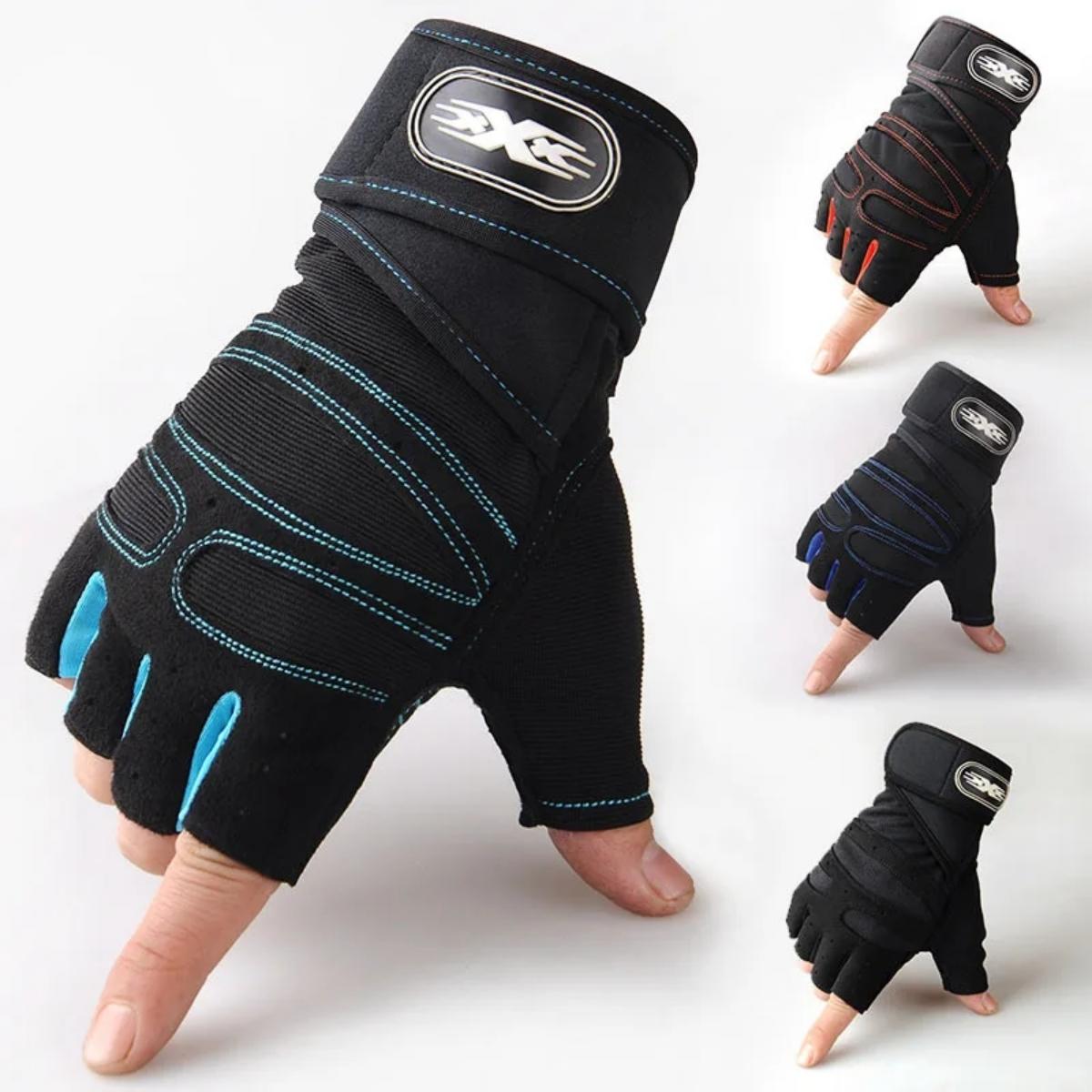 Weightlifting Gloves - Fitness Weight Lifting Wristband Gloves Gym